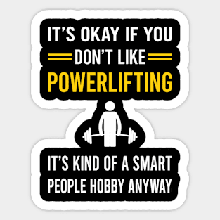 Smart People Hobby Powerlifting Sticker